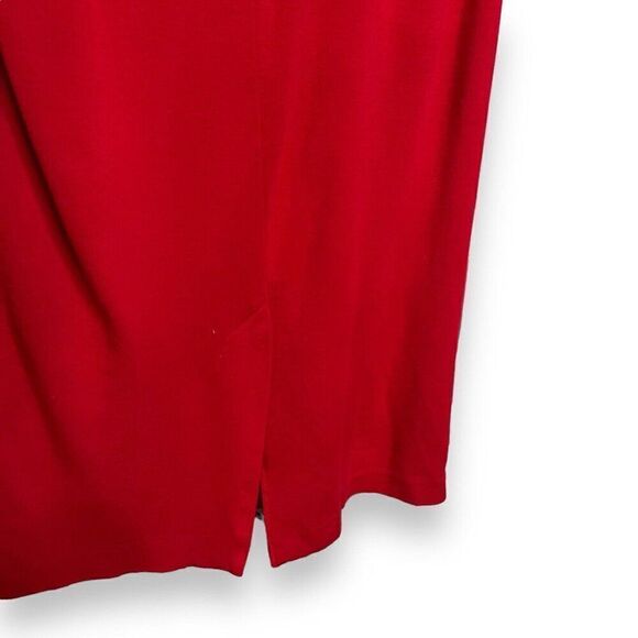 Cynthia Howie Maggy Boutique Midi Maxi Dress Womens 12 Red Vintage Modest Casual - Picture 5 of 10